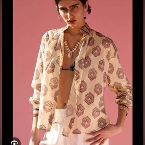 NWT Alix of Bohemia Kiki Red Orchid Shirt